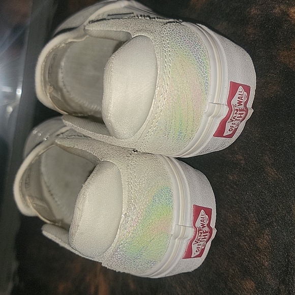 Vans Classic Slip On Holographic Iridescent White Sneakers - Picture 3 of 4